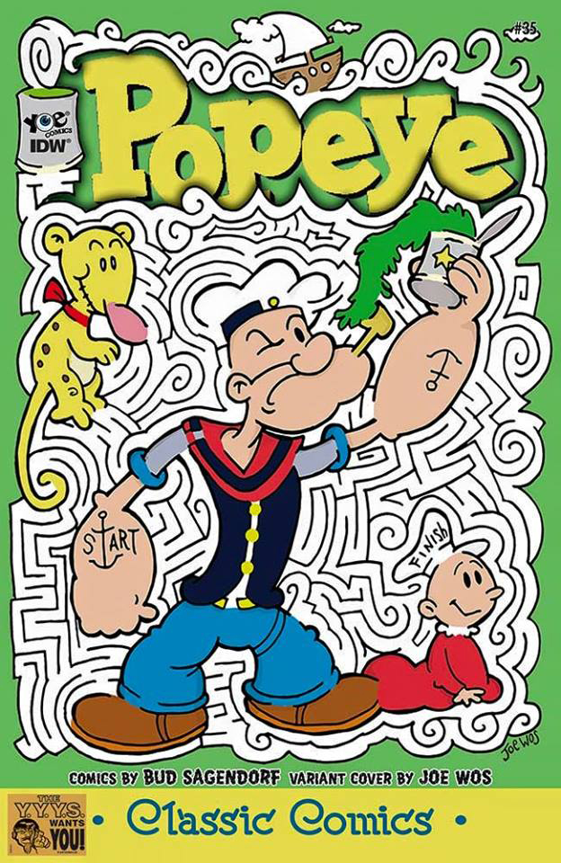 Popeye MazeToons Cover for IDW