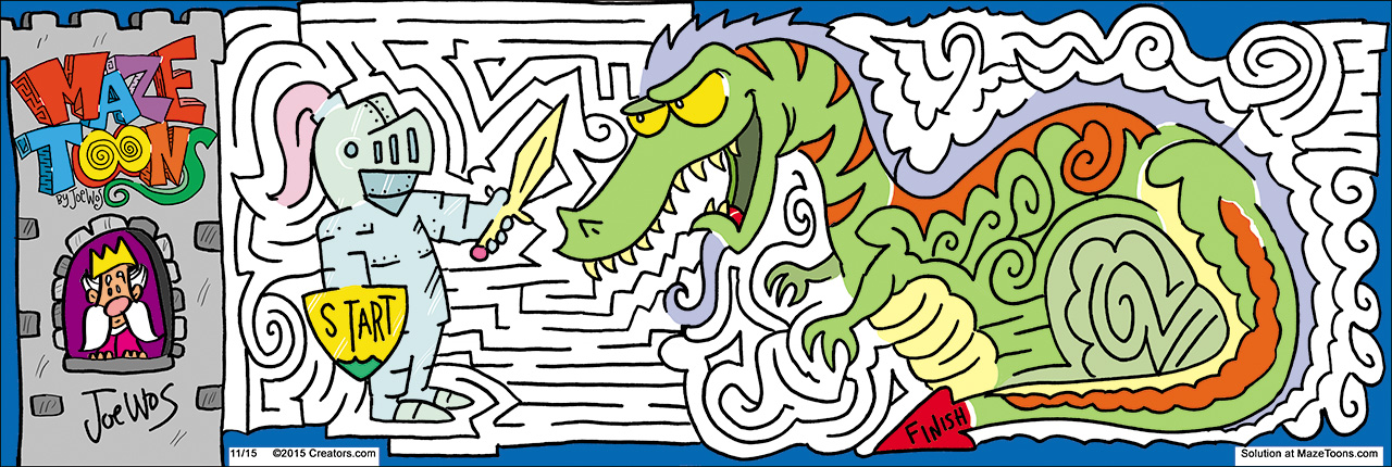 Dragon and Knight Maze, MazeToons November 15th, 2015